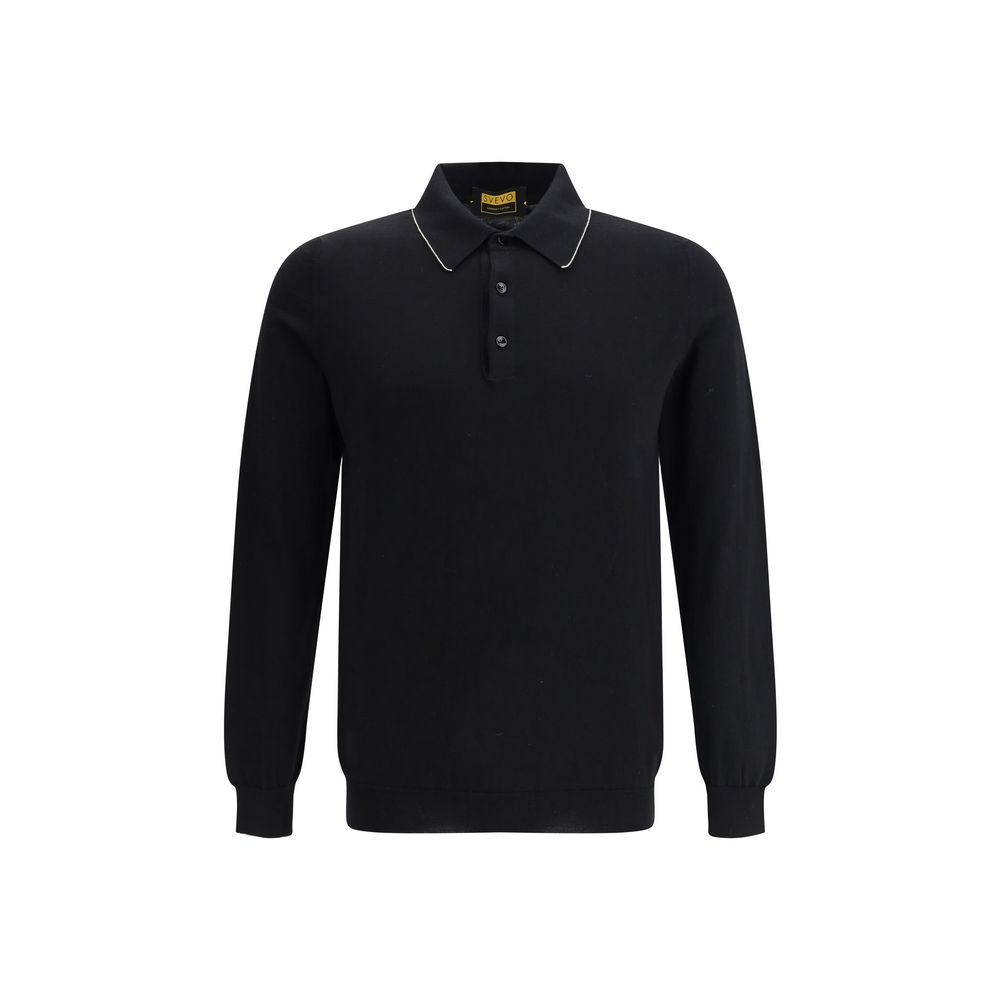 Black Cotton Polo Shirt