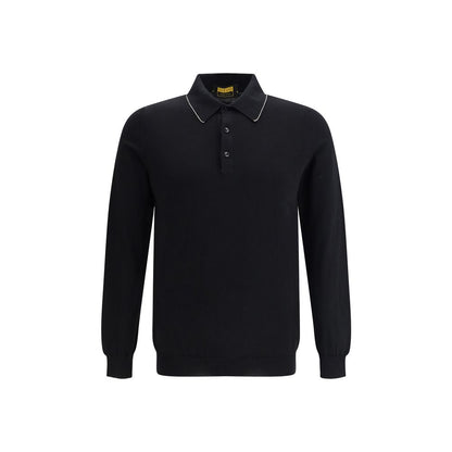 Black Cotton Polo Shirt