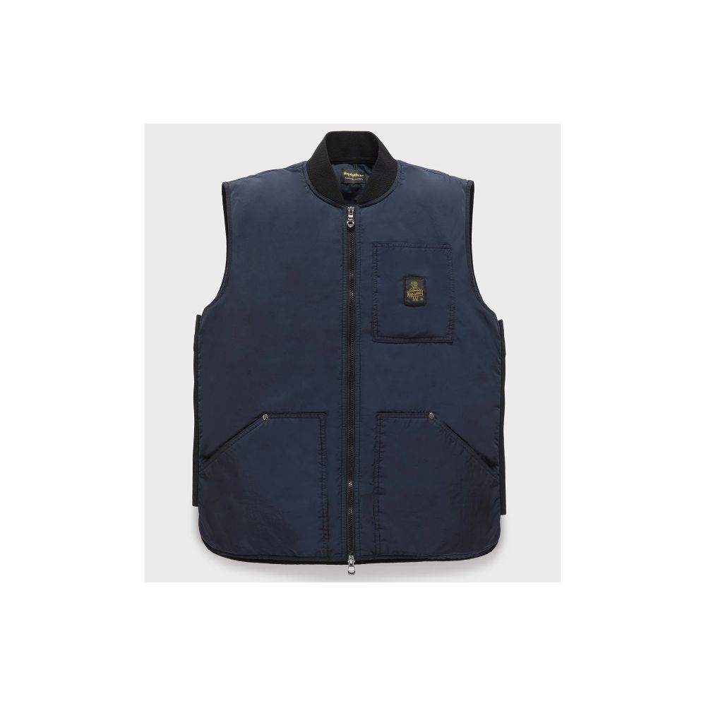 Blue Polyamide Men Vest
