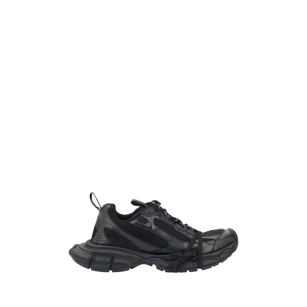 Black Rubber Athletic Sneakers