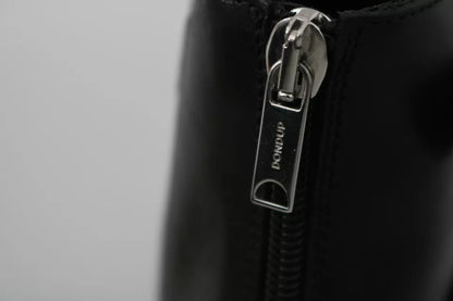 Black Fashion Buckled Zipper Ankle Boots Shoes