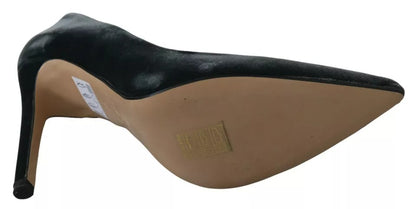 Gray Velvet Dress Stiletto Pumps Shoes