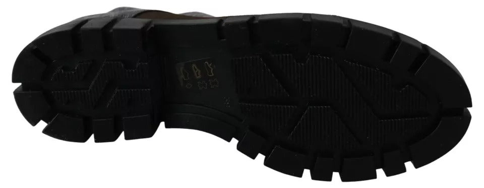 Multicolor Leather Suede Zipper Ankle Boots Shoes