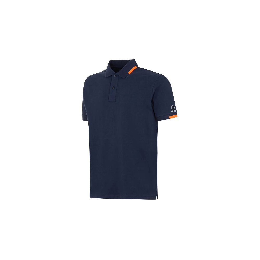 Blue Cotton Polo Shirt