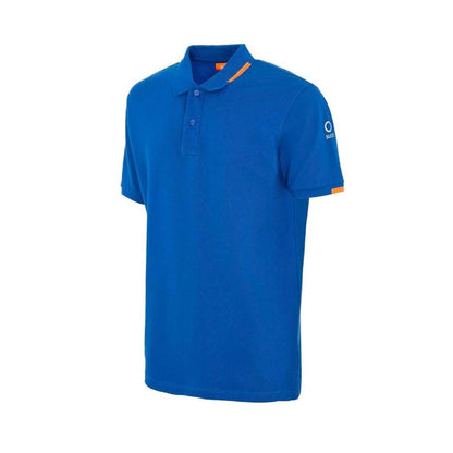Blue Cotton Polo Shirt