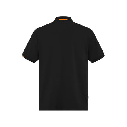 Black Cotton Polo Shirt