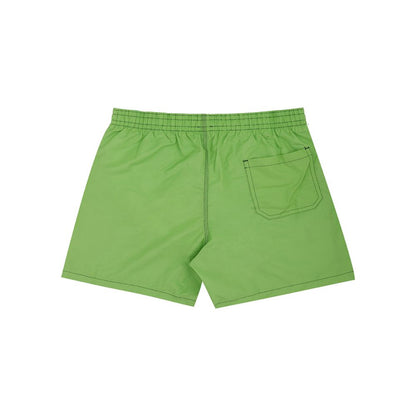 Green Polyester Swim Shorts