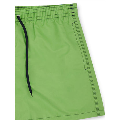Green Polyester Swim Shorts