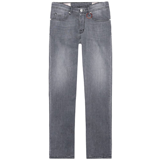 Gray Cotton Men Jeans