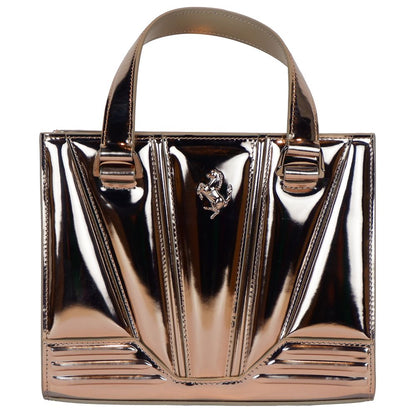 Gray Leather Handbag