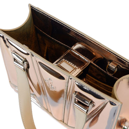 Gray Leather Handbag