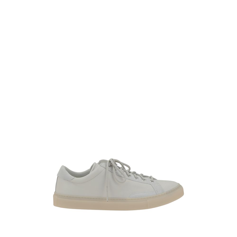 White Calf Leather Bos Taurus Low Top Sneakers
