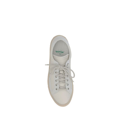 White Calf Leather Bos Taurus Low Top Sneakers