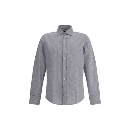 Blue Cotton Pattern Shirt
