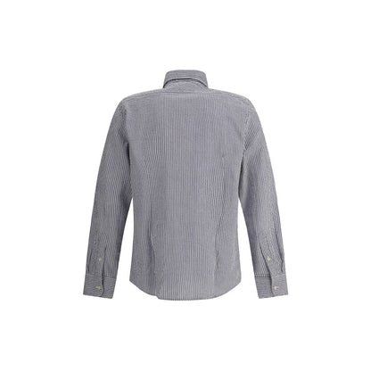 Blue Cotton Pattern Shirt