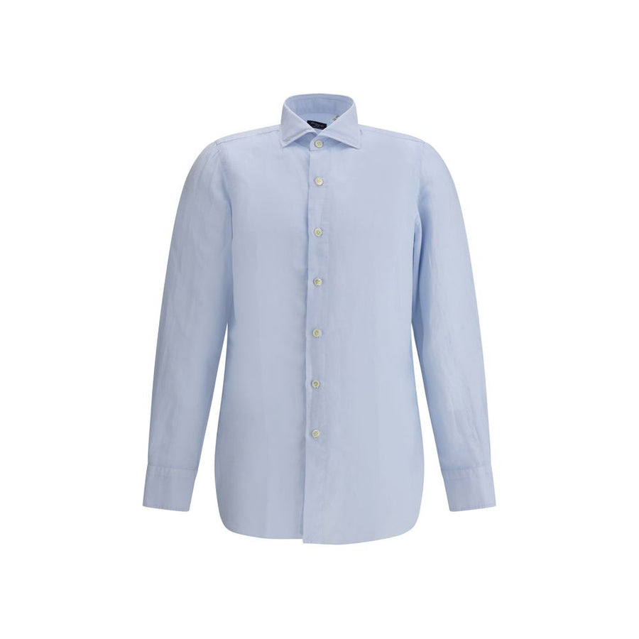 Light Blue Linen Dress Shirt