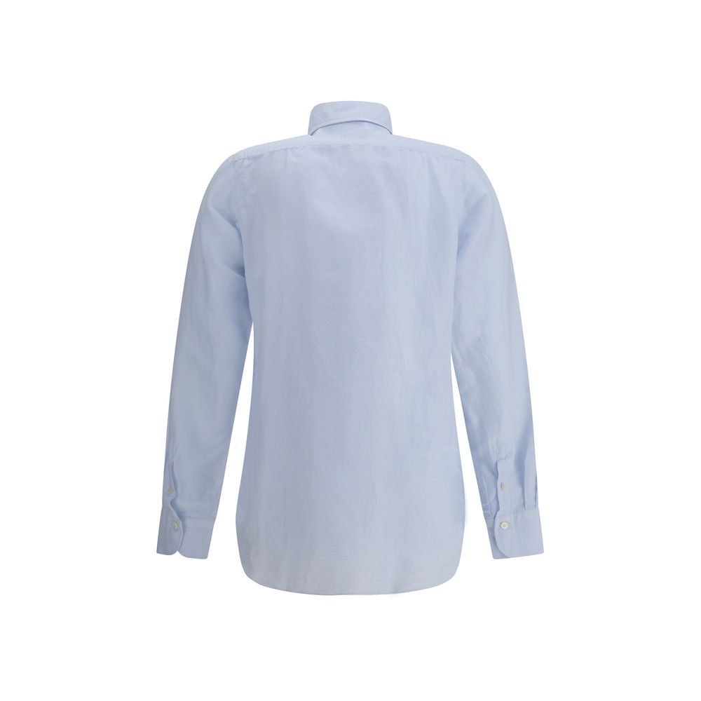 Light Blue Linen Dress Shirt