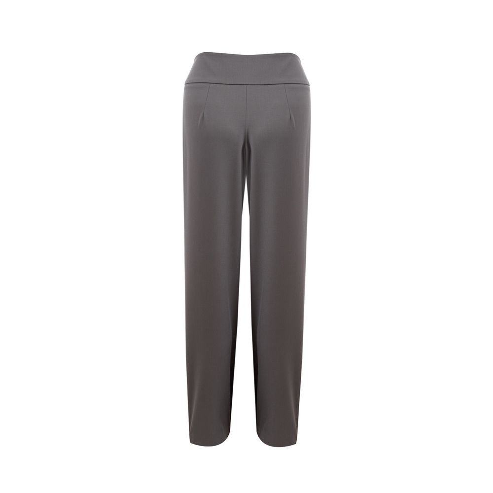 Gray Wool Casual Pants