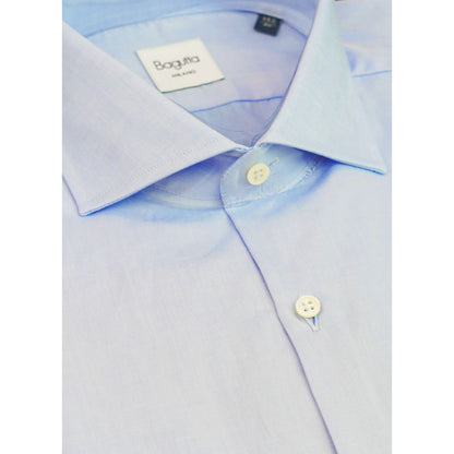 Light Blue Cotton Men Shirt