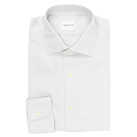 White Cotton Men Shirt