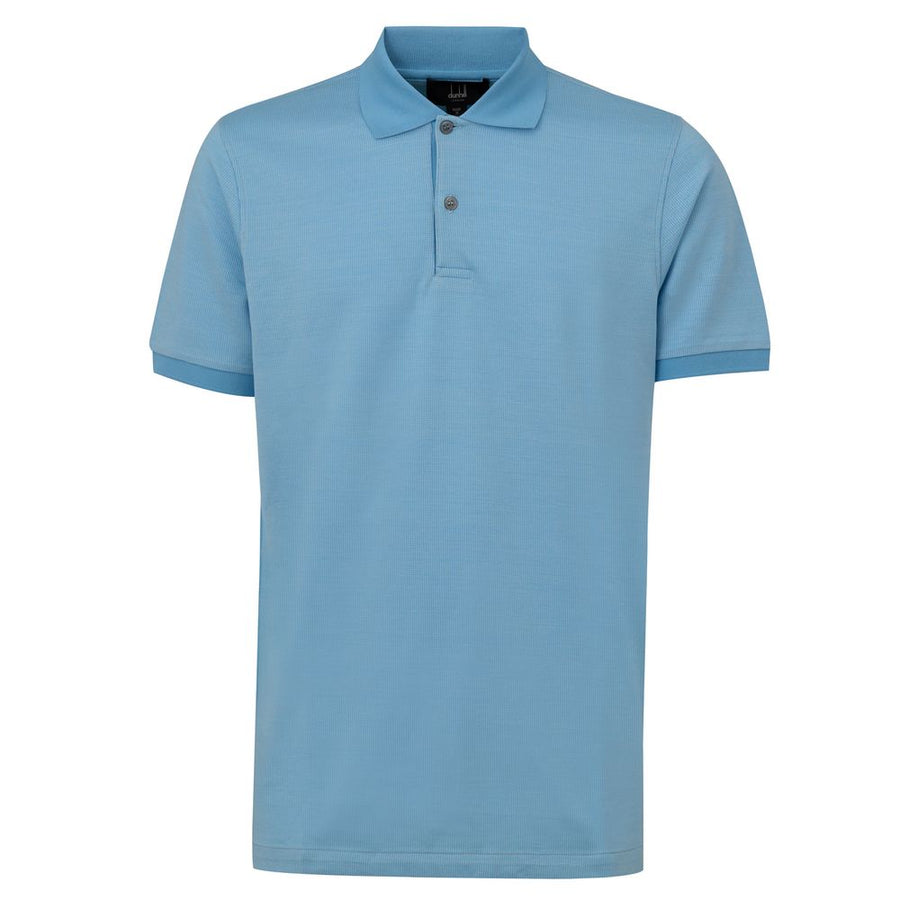 Blue Cotton Polo Shirt