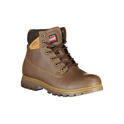 Brown Polyester Men Boot