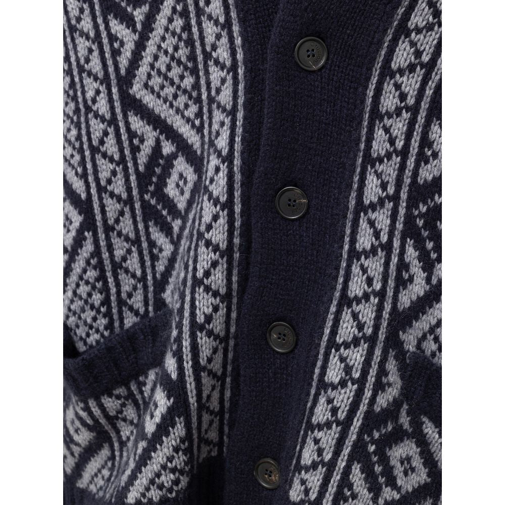 Bicolor Cashmere Cardigan