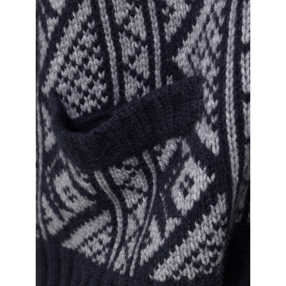 Bicolor Cashmere Cardigan