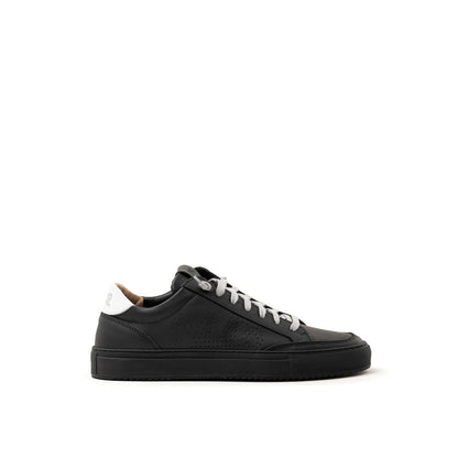 Black Leather Athletic Sneakers