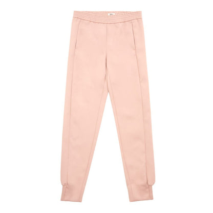 Elegant Pink Polyester Pants for Women