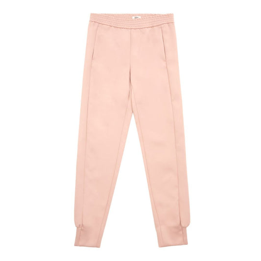Elegant Pink Polyester Pants for Women