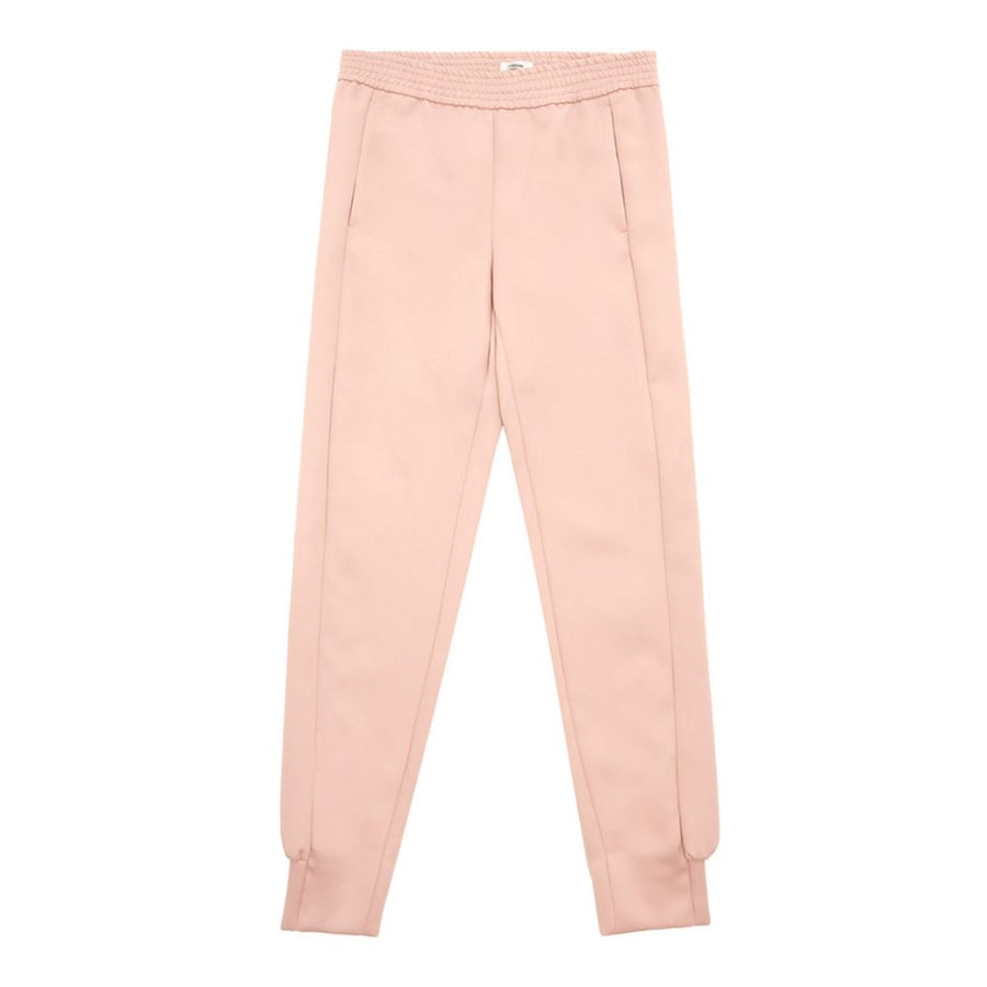 Elegant Pink Polyester Pants for Women