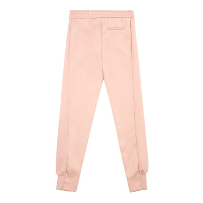 Elegant Pink Polyester Pants for Women