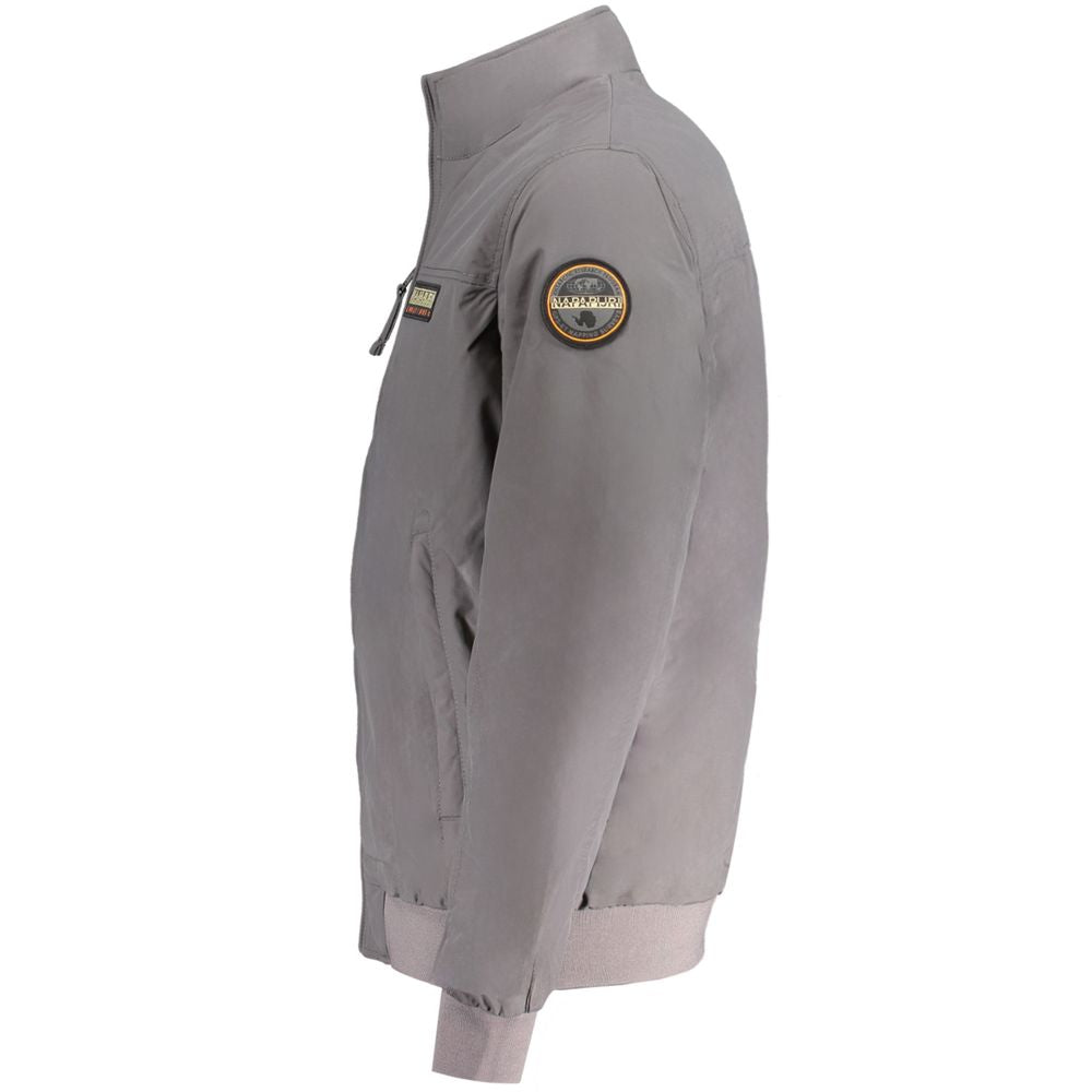 Gray Polyamide Men Jacket