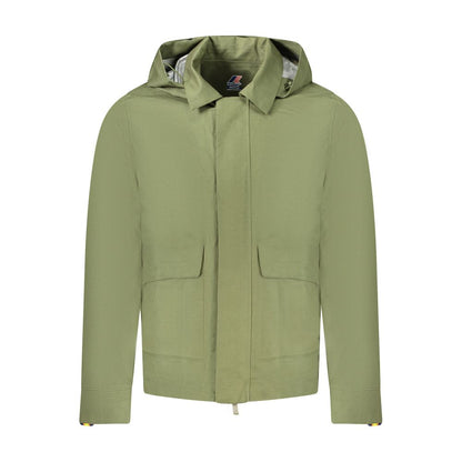 Green Cotton Men Jacket