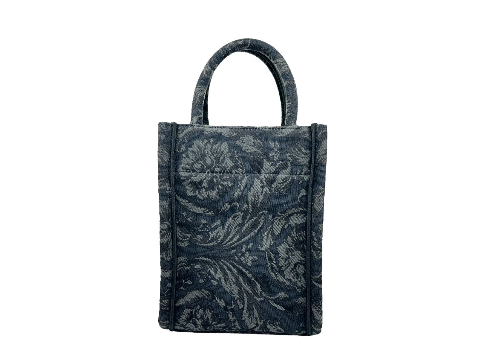 Athena Barocco Mini Top Handle Tote Crossbody Bag Black