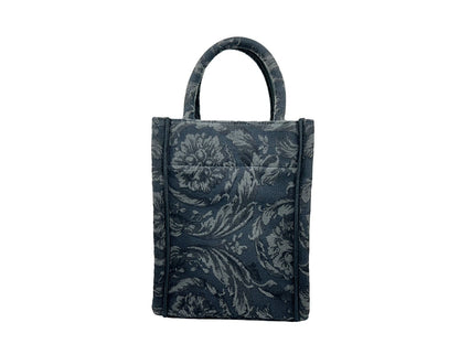 Athena Barocco Mini Top Handle Tote Crossbody Bag Black