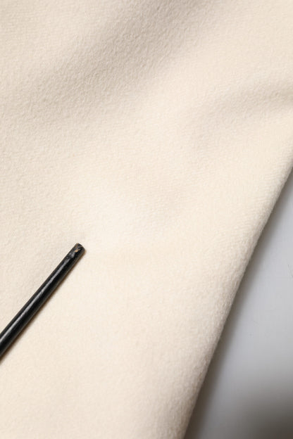 Beige Cashmere Double Breasted Coat Blazer