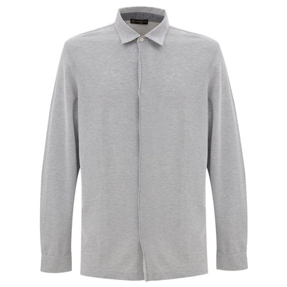 Gray Cotton Dress Shirt
