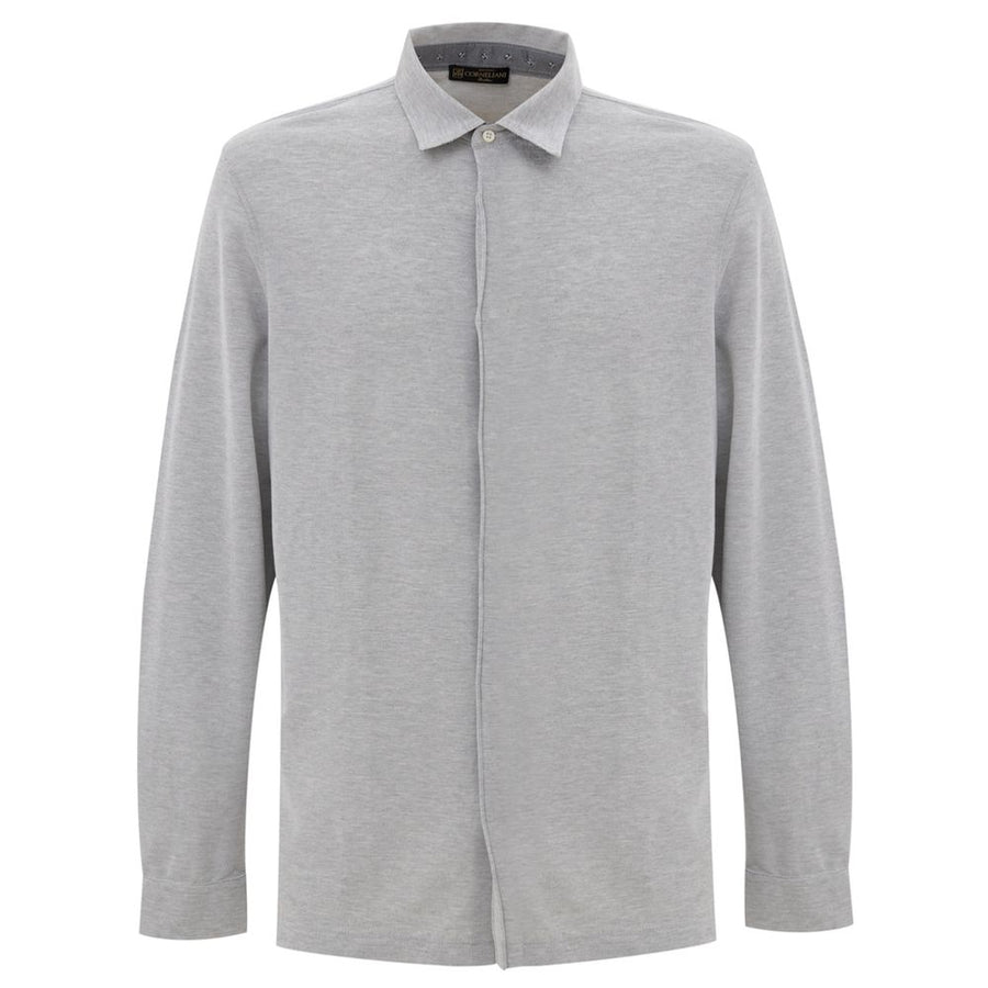 Gray Cotton Dress Shirt