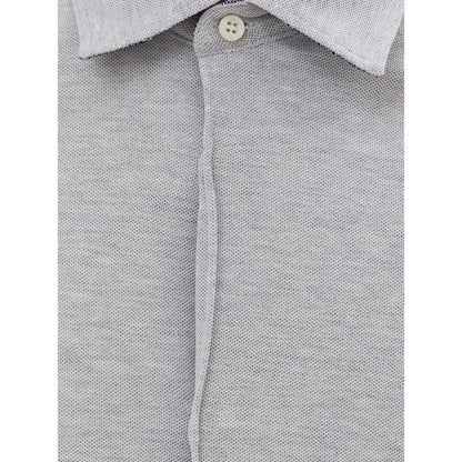 Gray Cotton Dress Shirt