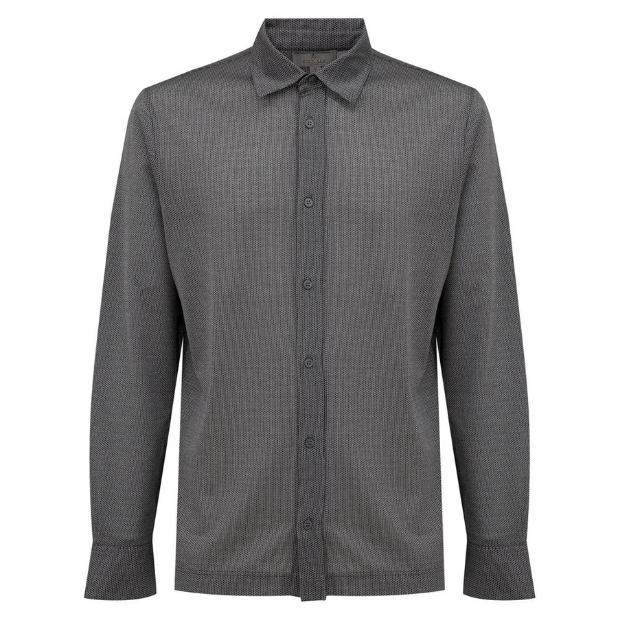 Gray Cotton Pattern Shirt