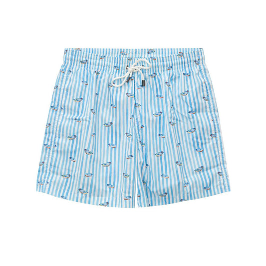 Blue Polyester Swimwear