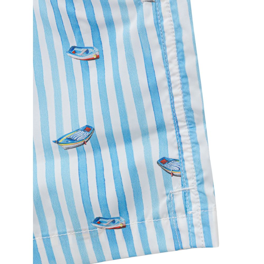 Blue Polyester Swimwear