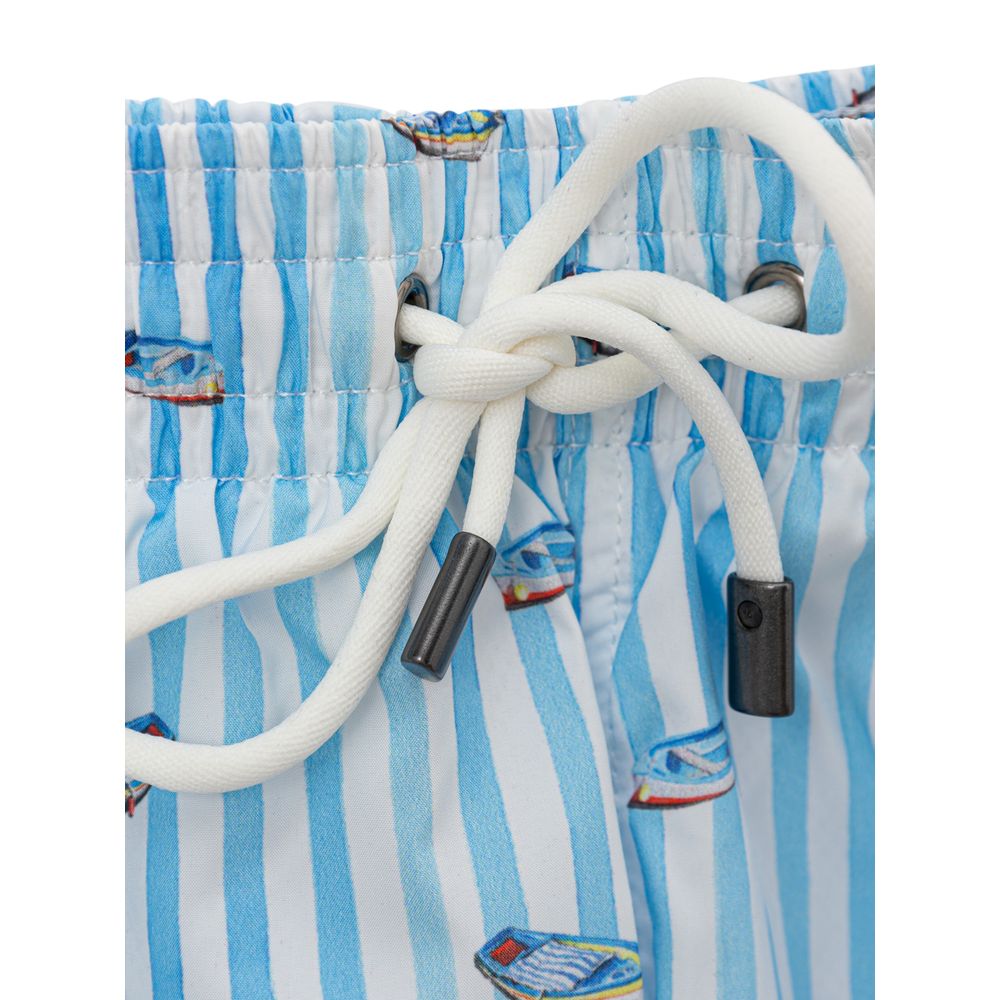 Blue Polyester Swimwear