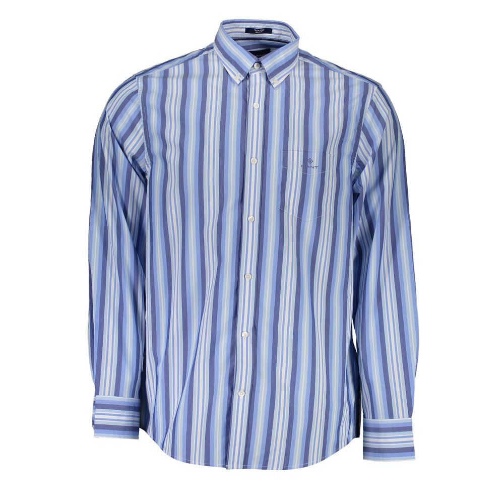 Blue Cotton Men Shirt