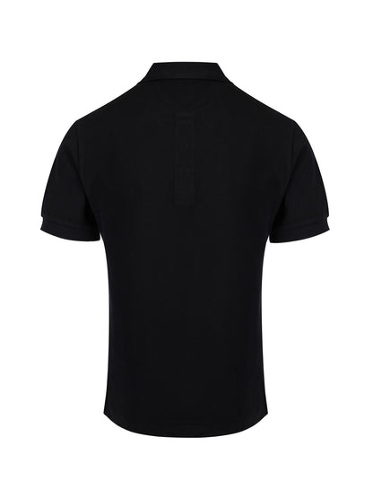 Black Cotton Collared Polo Shirt