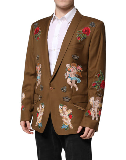 Brown MARTINI Single Breasted Coat Blazer