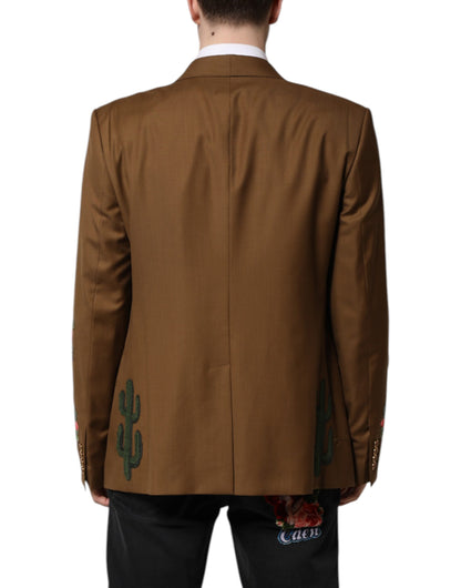 Brown MARTINI Single Breasted Coat Blazer