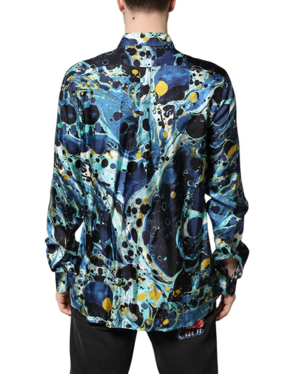 Multicolor Marble Print MARTINI Dress Shirt